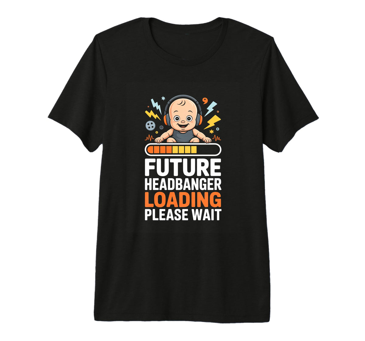 Future Headbanger Loading Please Wait T-Shirt - Graphic Print Men Women