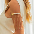 Western style beaded tassel arm chain jewelry Bohemian love arm bracelet for women