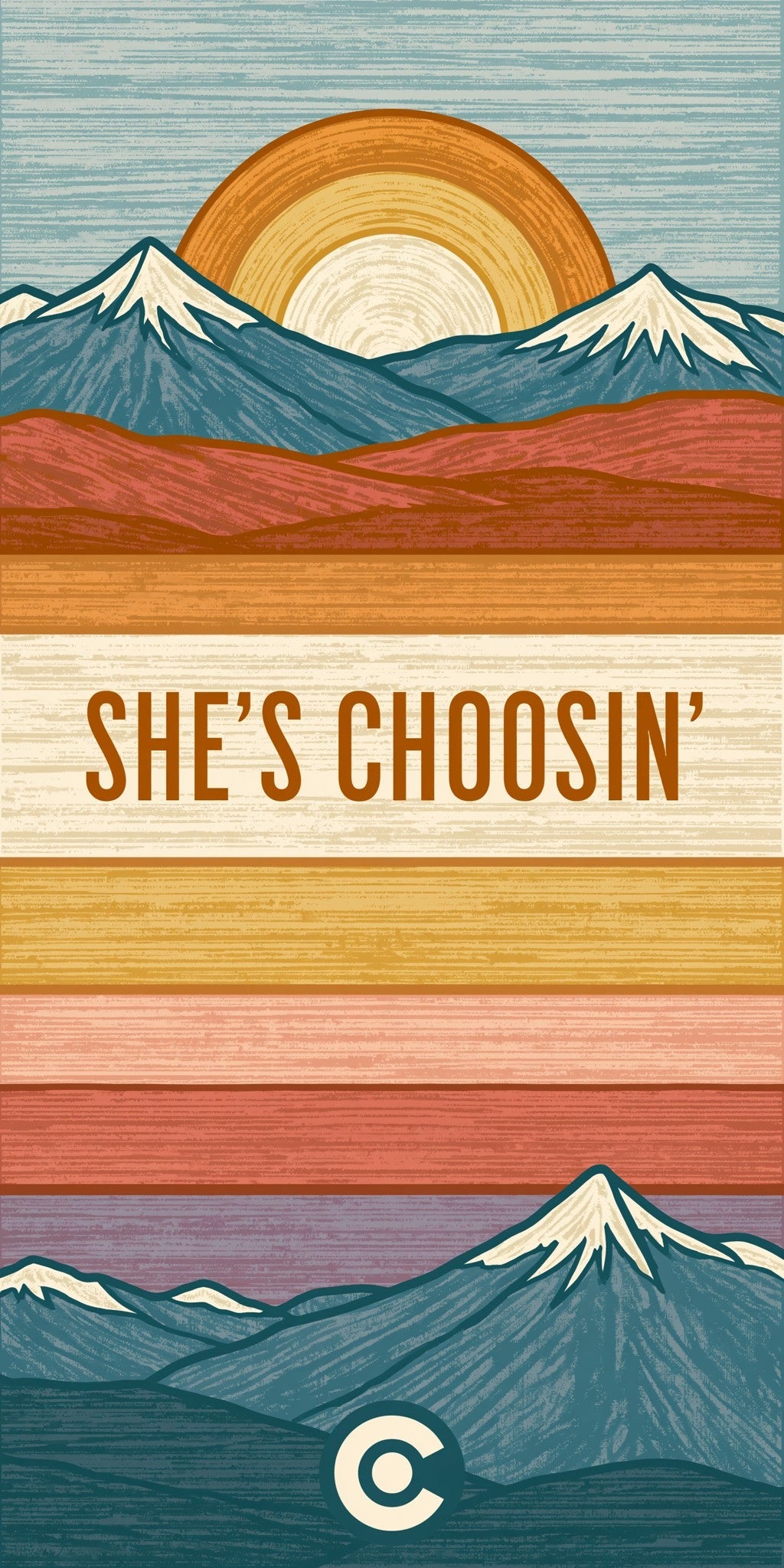 She's Choosing Colorado Earrings | Retro Stripes Mountains | SC6A