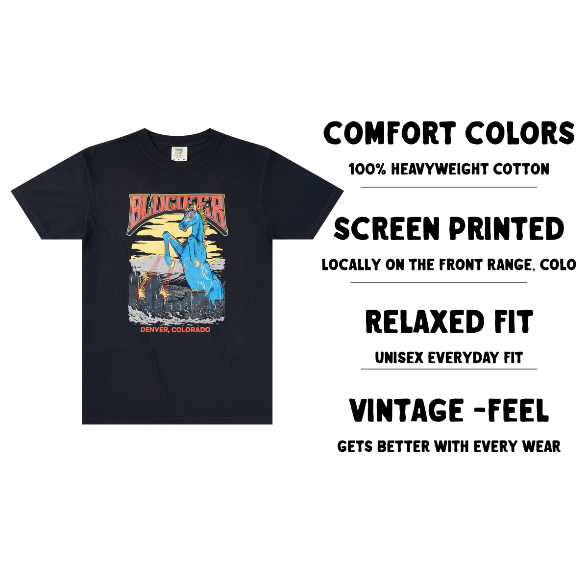 Blucifer Tee - Black (Unisex)